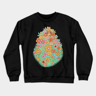 Midsommar Tattoo Woman in Retro Florals Crewneck Sweatshirt